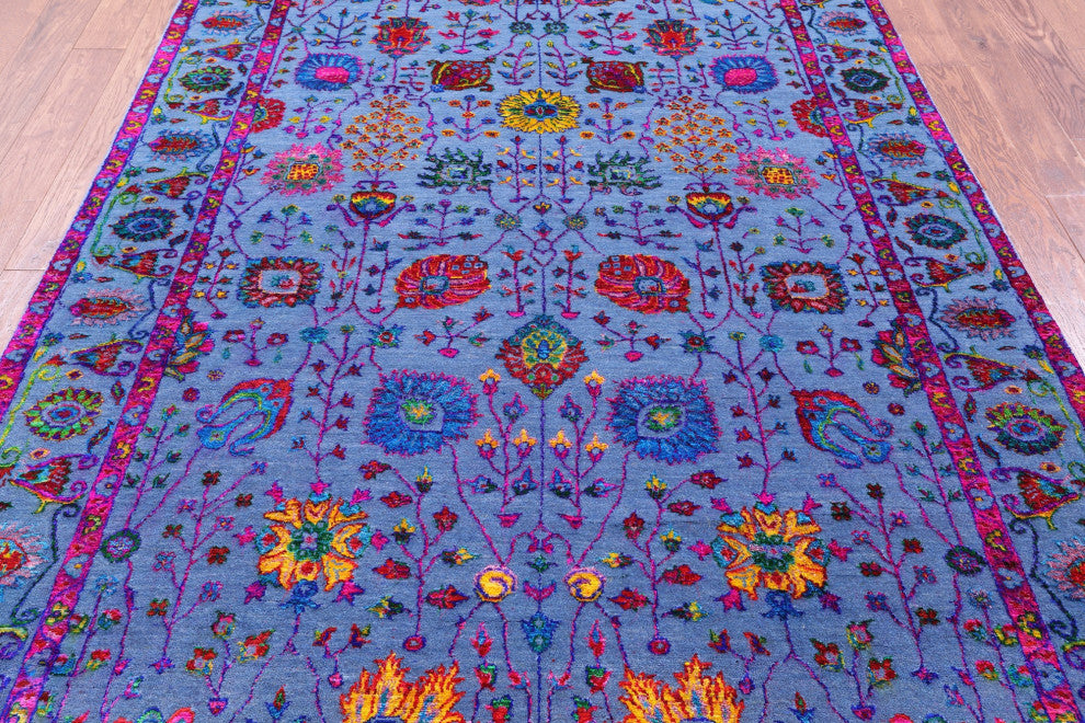 Wool & Silk Persian Handmade Rug 6' 0" X 9' 1" - Q15981