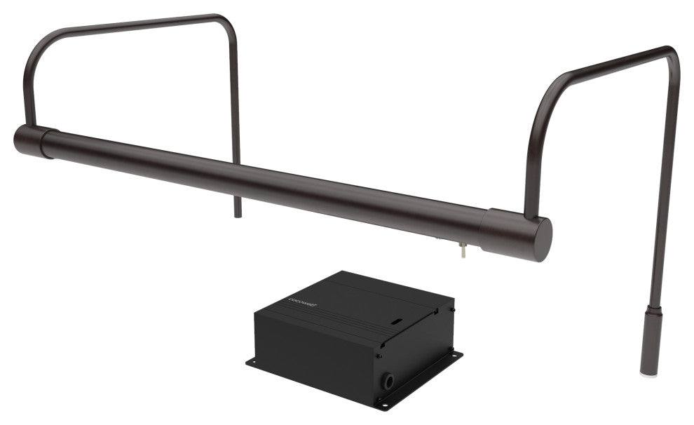 16" Slim Line Art Light, Mahogany Bronze With Dimmable Direct Wire Kit