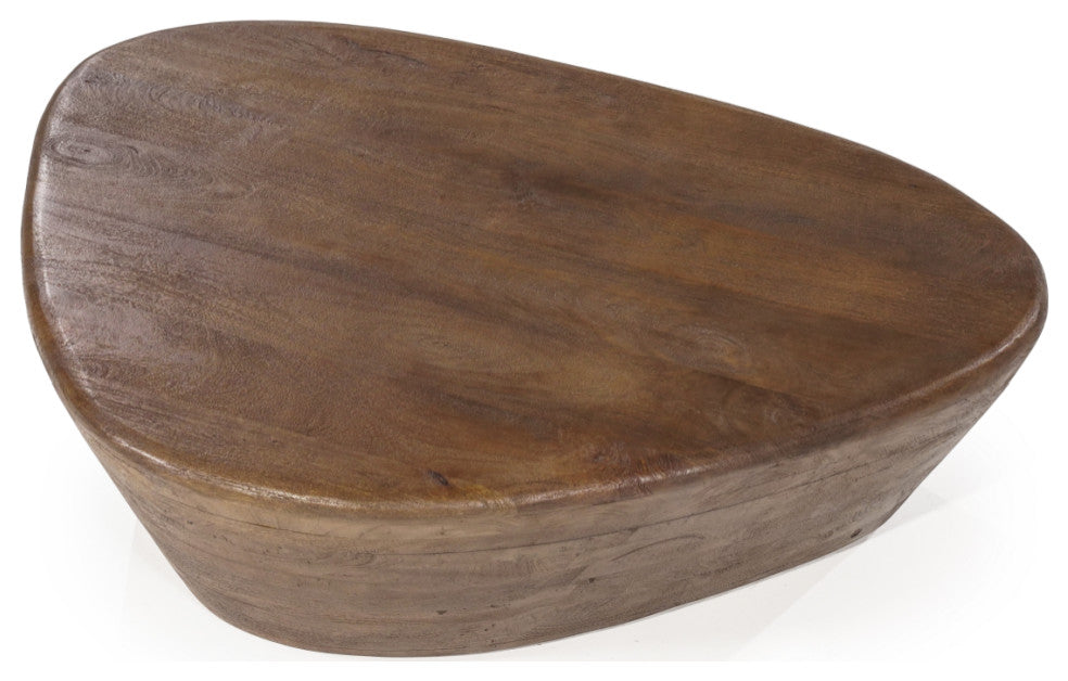 Wooden Free-Form Coffee Table L, Eleonora Mila, Brown