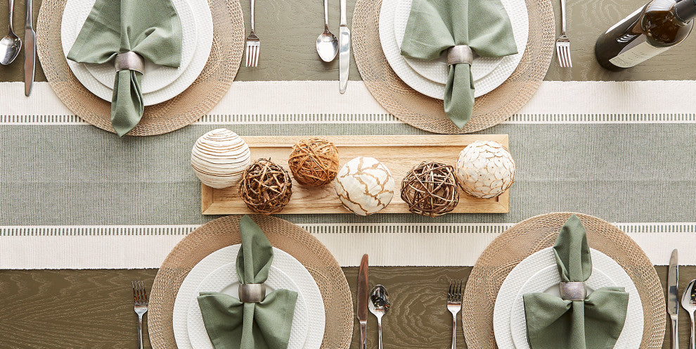 Stone Floral Pp Woven Round Placemat, Set Of 6