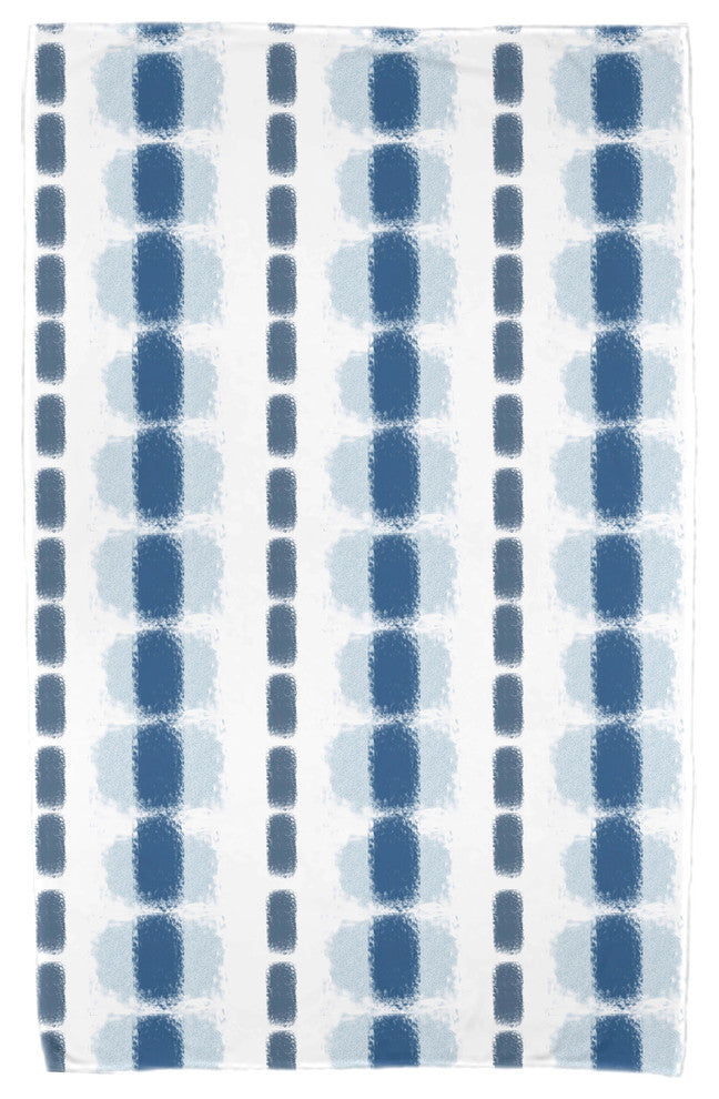 Watercolor Stripe, Stripe Print Beach Towel, Blue
