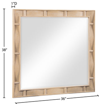 Weave Oak Veneer Mirror, Natural