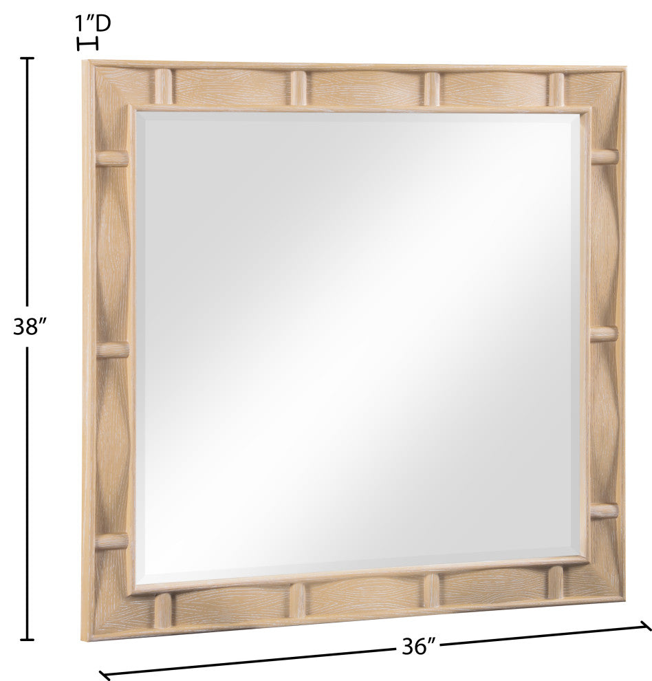 Weave Oak Veneer Mirror, Natural