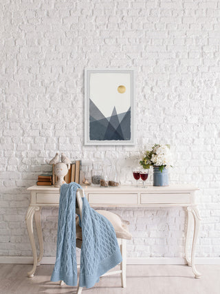 "Sun and Mountains" Framed Painting Print, 8"x12"