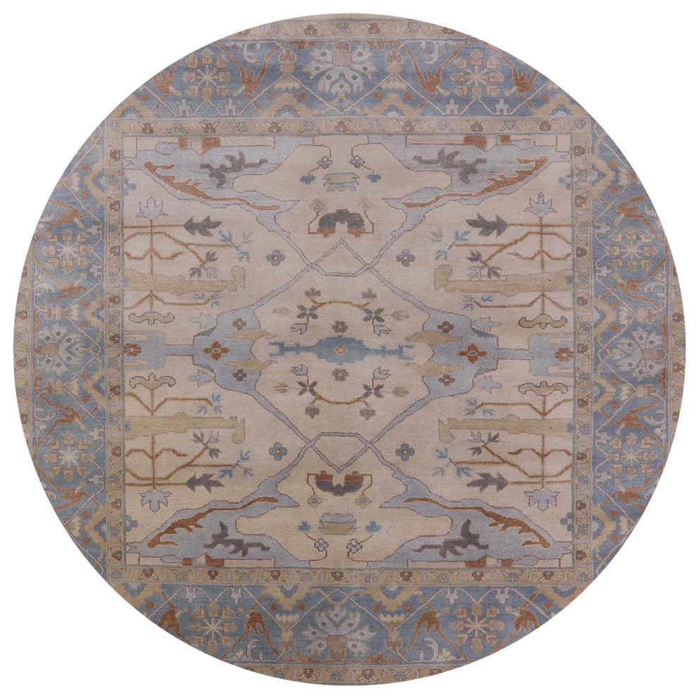 Ahgly Company Indoor Round Mid-Century Modern Area Rugs, 5' Round