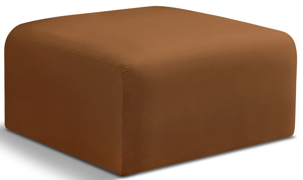 Arc Upholstered Modular Component, Saddle, 1-Piece: Ottoman, Velvet