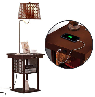 Brightech - Madison LED Floor Lamp with USB Charging Ports - Mid Century Modern,