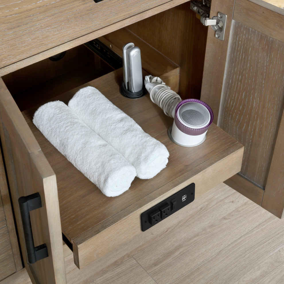 OVE Decors Bailey Vanity, Driftwood Oak, 60 Inches