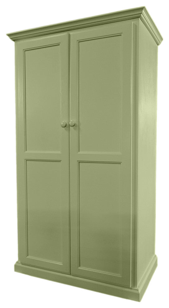 Modern Computer Armoire Desk, Sumemr Sage