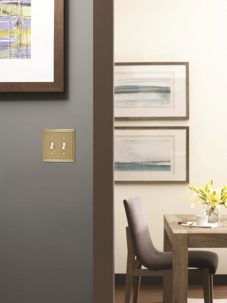 Amerock 2 Toggle Wall Plate, Golden Champagne
