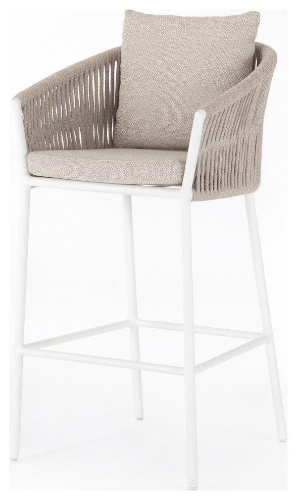 Porto Outdoor Stool-White-Bar