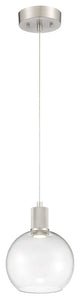 Access Port Nine 1-Light Burgundy LED Pendant Brushed Steel