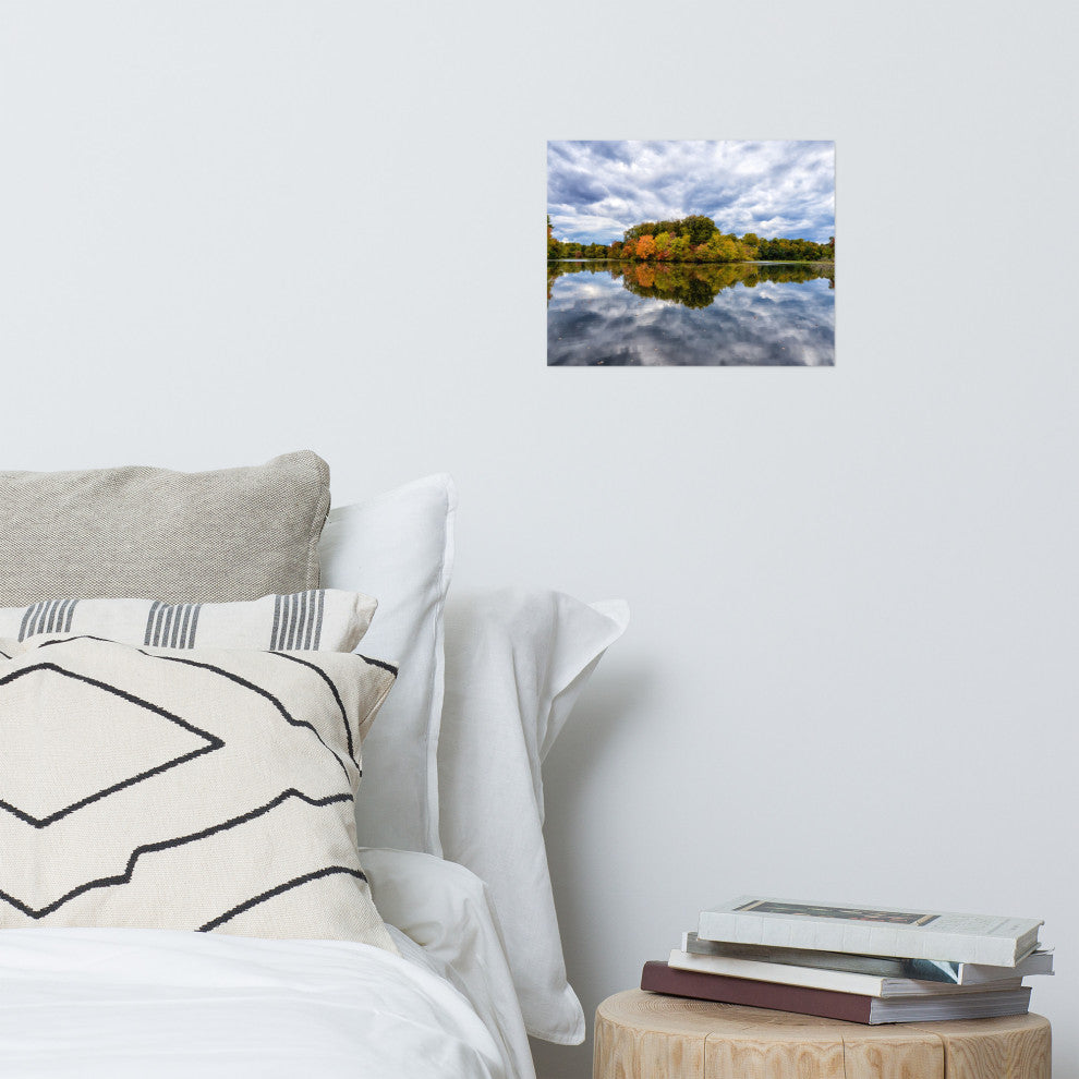Autumn Reflections Landscape Photo Rural / Rustic Unframed Wall Art Print, 11" X 14"