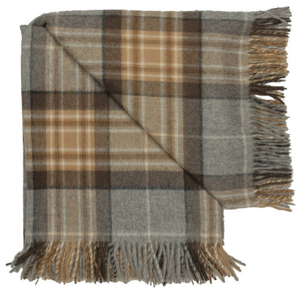 Prince of Scots Highland Tweed Merino Wool Throw, McKellar
