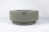 Colosseo Round Light Grey Concrete 41" Natural Gas Fire Table by Elementi Plus