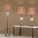 Fangio Lighting Gold Accented Metal and Silver Mercury Glass 3-Piece Lamp Set
