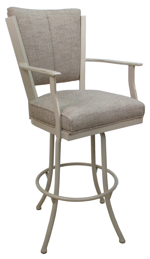 Montana Extra Tall 34" (35") Metal Bar Stool - Noam Base, Hemsath Driftwood - Beige, 34"