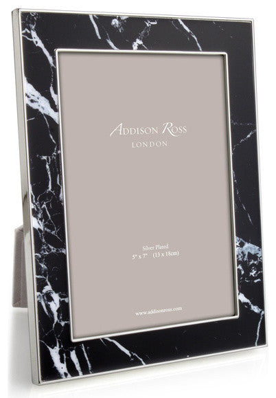 Addison Ross Black Marble Enameled Frame, 5x7