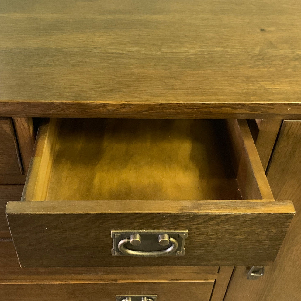 Mission 7 Drawer Sideboard with 2 Doors, Walnut (AW)