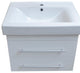 24.25" Single Wall Mount Style Sink Vanity-Wood-White
