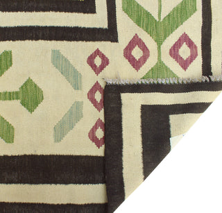 Modern Flatweave Macy Gold/Ivory Rug, 6'5x10'0