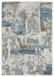 Emery Galaxy Grey/Blue Indoor Area Rug, 5'3" x 7'6"