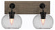 Oxbridge, Bath Bar, Matte Black & Painted Distressed Metal, 7" Clear Bubble