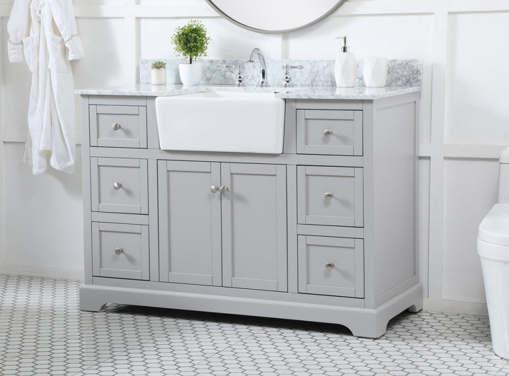 Home Living 22" Farmhouse Grey-Light Bathroom Vanity