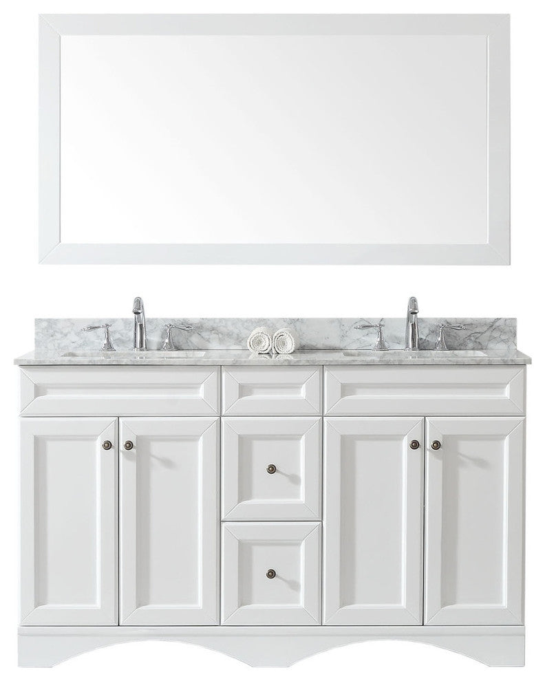Talisa 60" Double Bathroom Vanity Set, White
