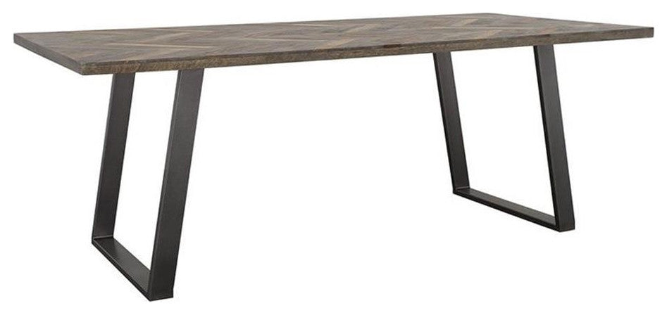 Coaster Misty 5-Piece Wood Rectangular Dining Set in Gray Sheesham and Espresso