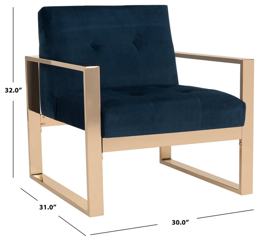 Safavieh Vasco Accent Chair, Navy
