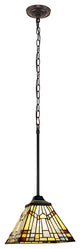 Chloe Lighting Kinsey Tiffany-Style Blackish Bronze 1- Mini-Pendant 8" Shade
