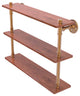 Pipeline 22" Ironwood Triple Shelf, Brushed Bronze