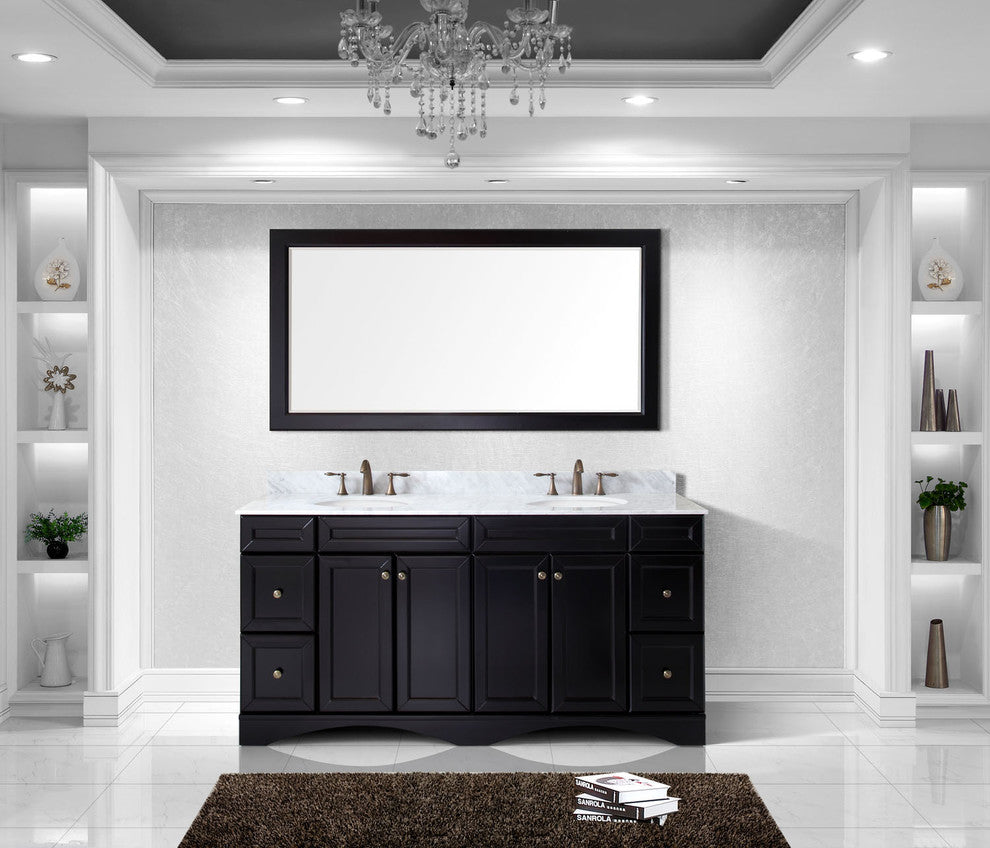 Talisa 72" Double Bathroom Vanity Set, Espresso