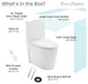 St. Tropez Elongated Toilet, Dual Vortex Flush, Glossy White With Gold Hardware