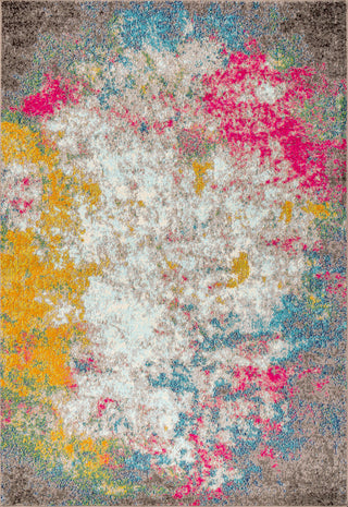 Contemporary POP Modern Abstract Multi/Yellow 5' x 8' Area Rug
