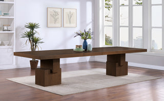 Anzio Oak Veneer Dining Table, Brown