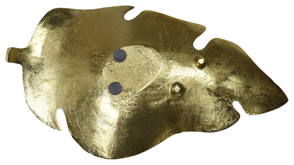 Handmade Decorative Aluminium Tray, Gold Color Coated