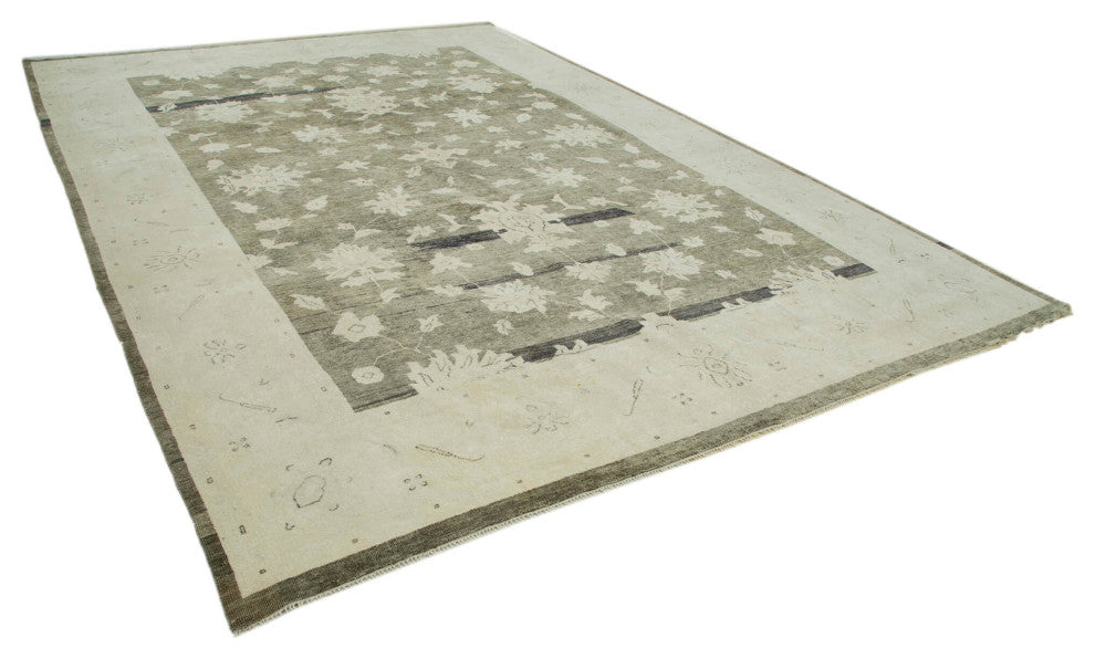Rug N Carpet - Hand-Knotted Oriental 9' 4" x 13' 3" One-of-a-Kind Oushak Rug