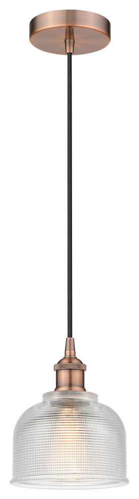 Innovations 616-1P-AC-G412-LED 1-Light Mini Pendant, Antique Copper
