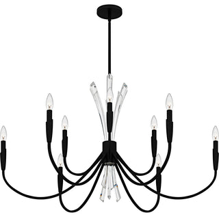 Quoizel CCY5040 Cecily 9 Light 40"W Crystal Candle Style - Brushed Gold