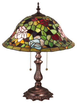 Meyda lighting 28406 19"H Tiffany Rosebush Table Lamp
