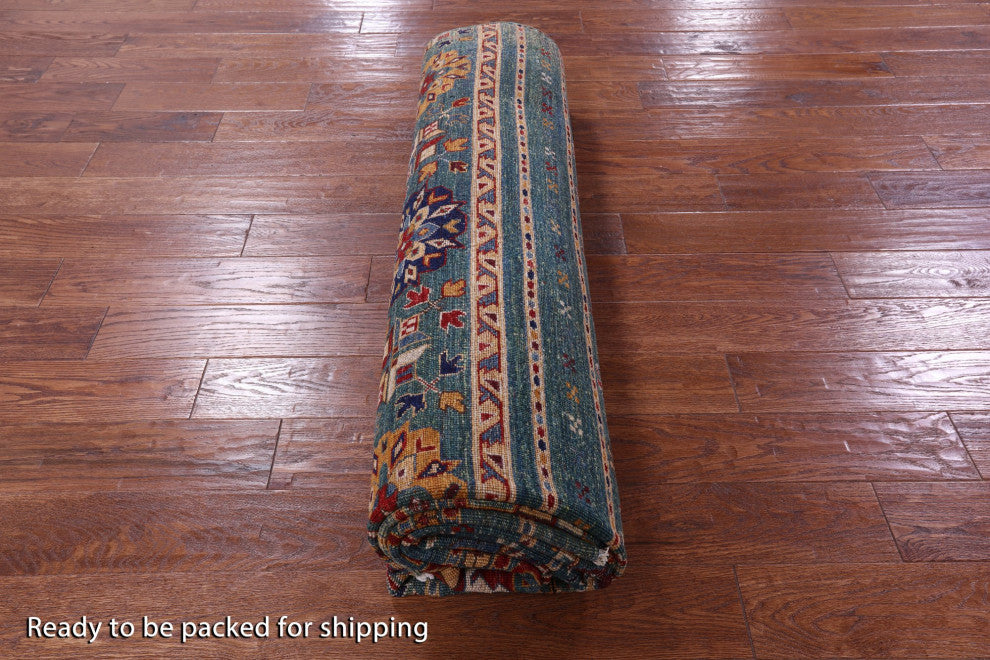 7' 11" X 11' 2" Khorjin Super Kazak Hand Knotted Rug Q10751