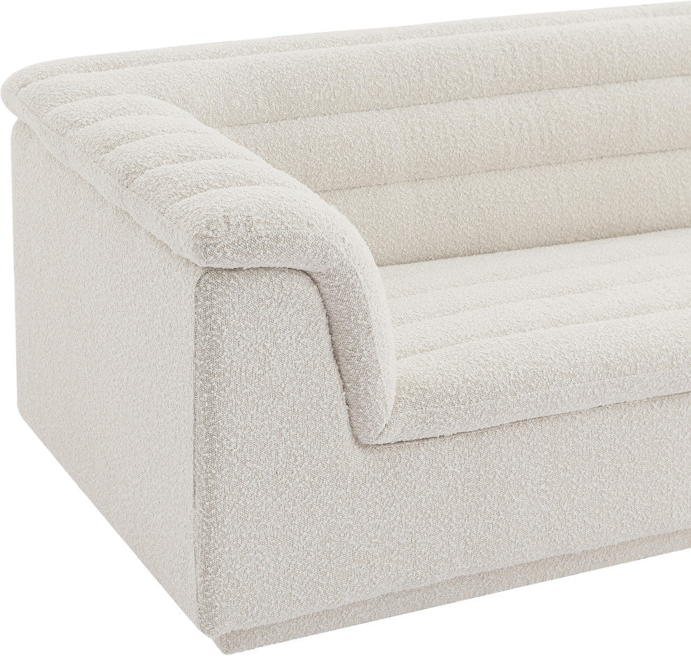 Cascade Upholstered Set, Cream, Boucle Fabric, Sofa