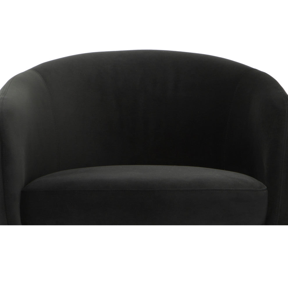 Metro Jessie Accent Chair, Black Upholstery