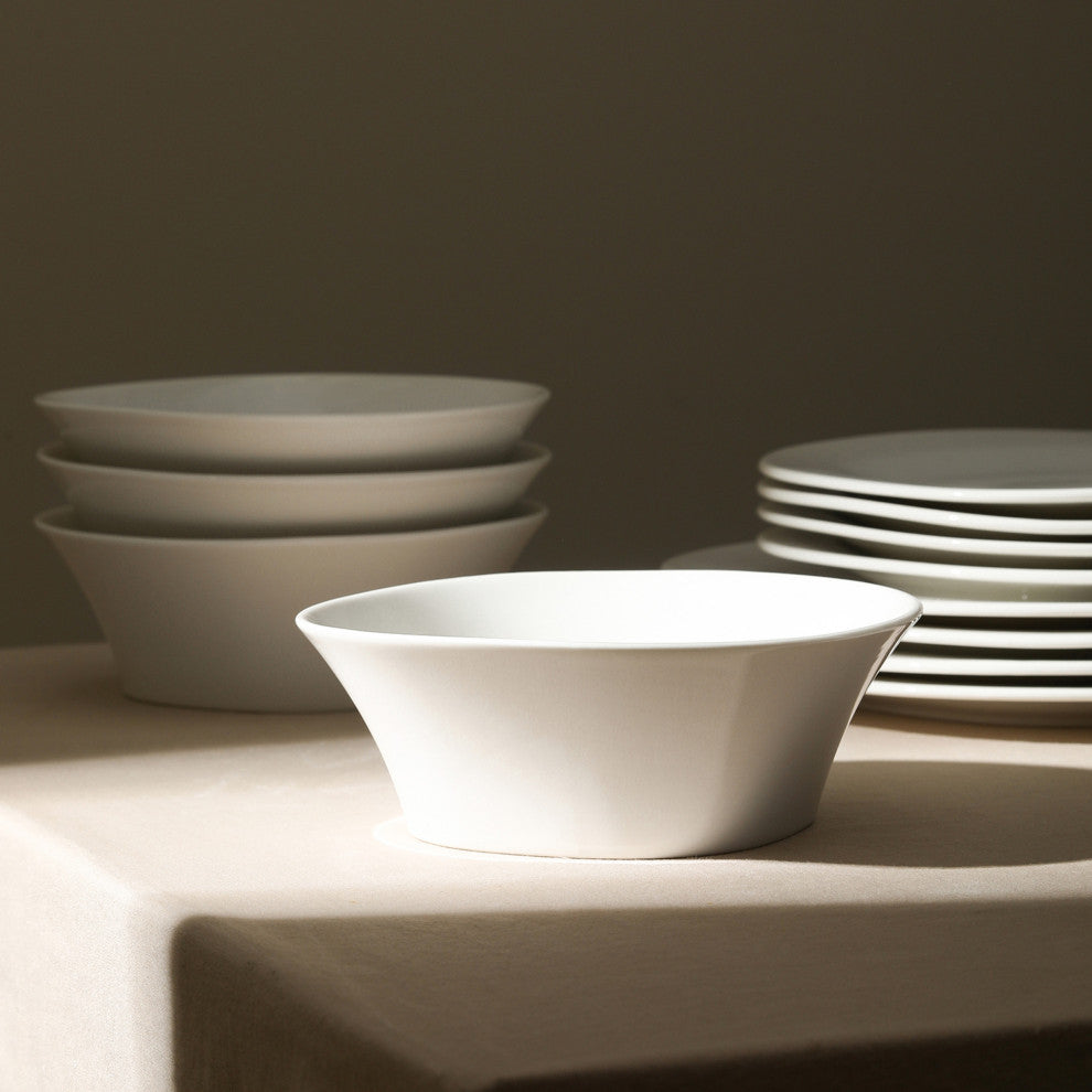 Stone Lain Quadro Porcelain Bowl Set of 4, White