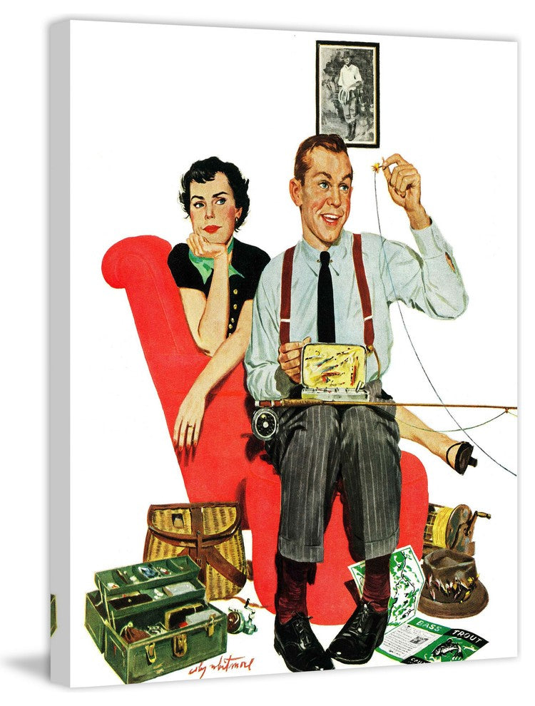 "Fishing Season" Painting Print on Canvas by M. Coburn Whitmore