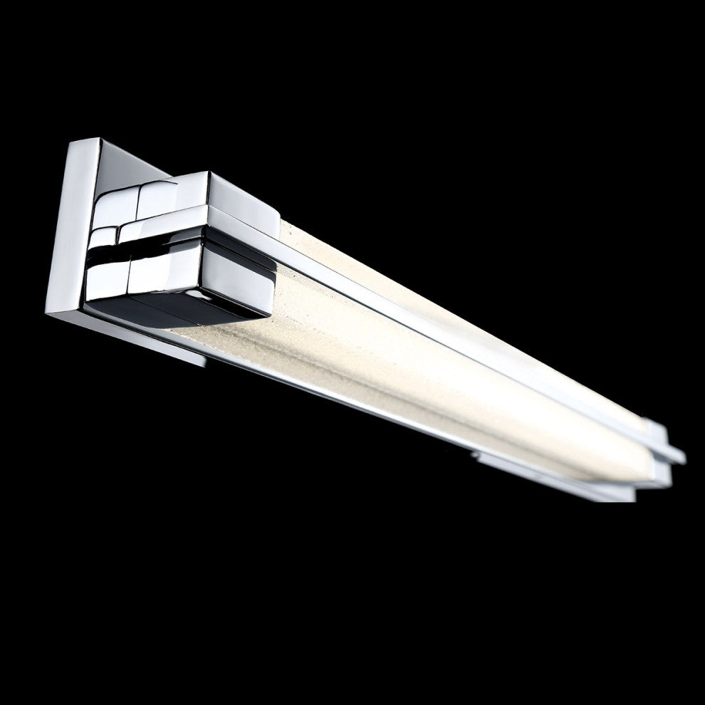 Ice 27" LED Bathroom Vanity and Wall-Light 3000K, Chrome