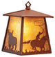 7 5"W Cowboy & Steer Hanging Wall Sconce