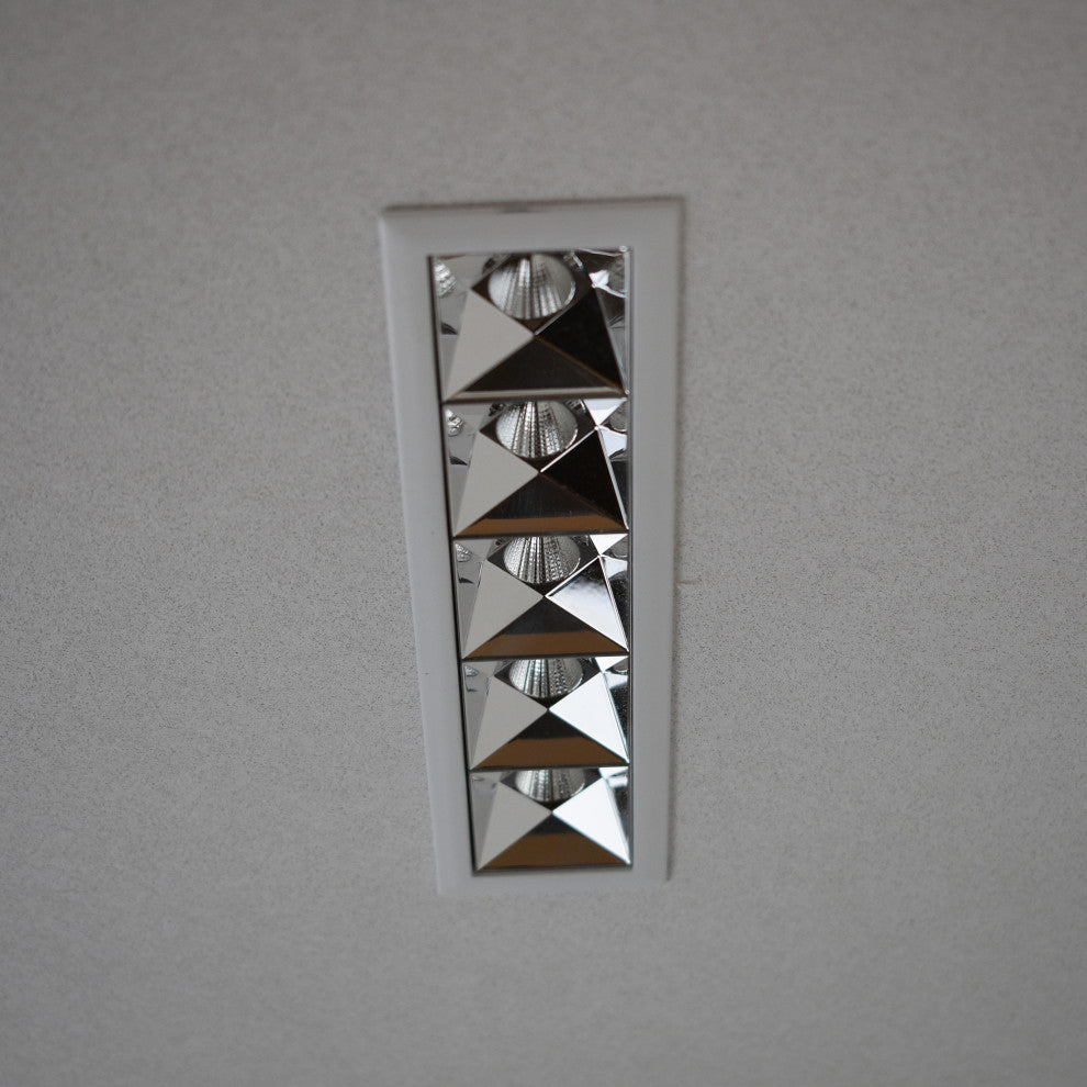 5 Lights Integrated LED Recessed Downlight w/ Trim Commercial Grade, White